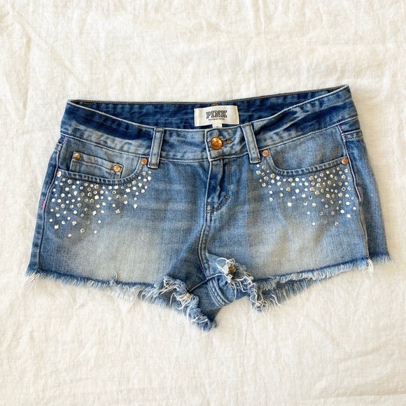 Victoria’s Secret Pink Rhinestone Cutoff Shorts - Picture 4 of 9